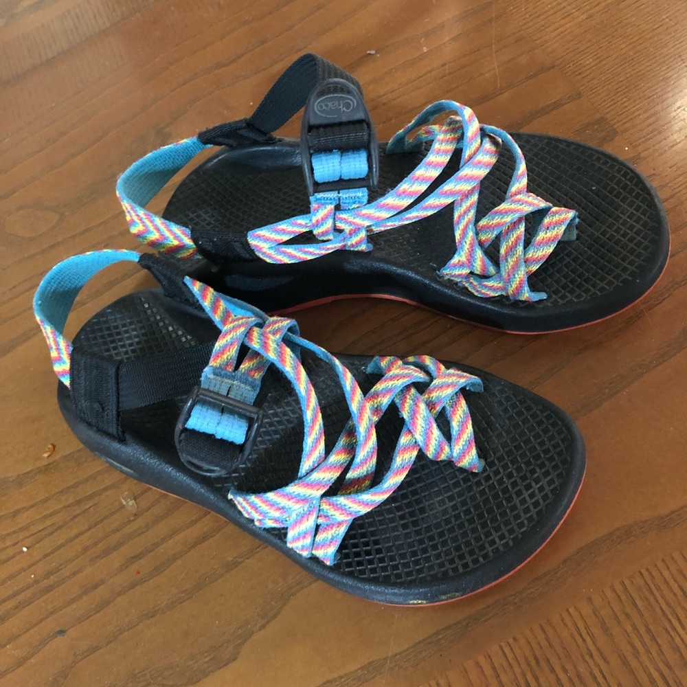 Rainbow chacos. Woman’s size 5